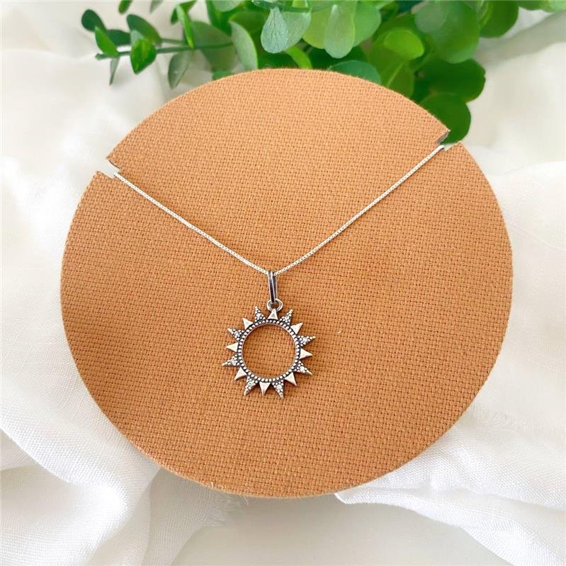 COLAR PRATA 925 SOL TRABALHADO 