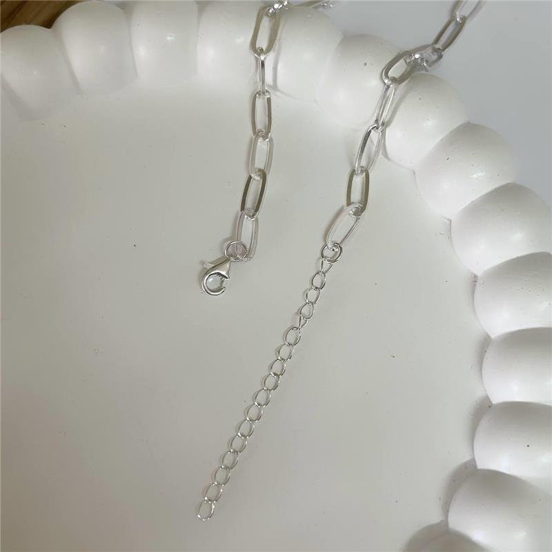COLAR PRATA 925 TRIPLO CORRENTE ELOS E CORRENTES GROUMET 40CM