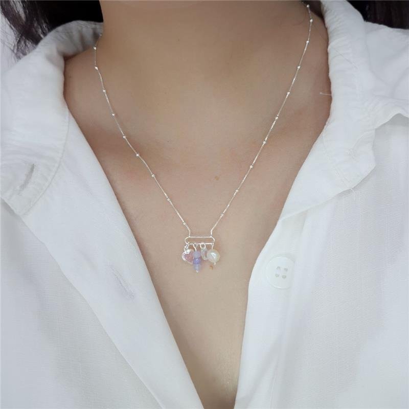 COLAR PRATA 925 VENEZIANA BOLINHAS PINGENTE DIVERSOS