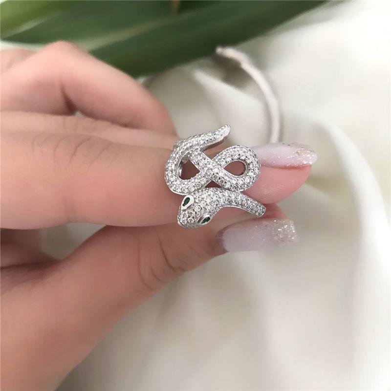 CONJUNTO PRATA 925 BRACELETE E ANEL COBRA