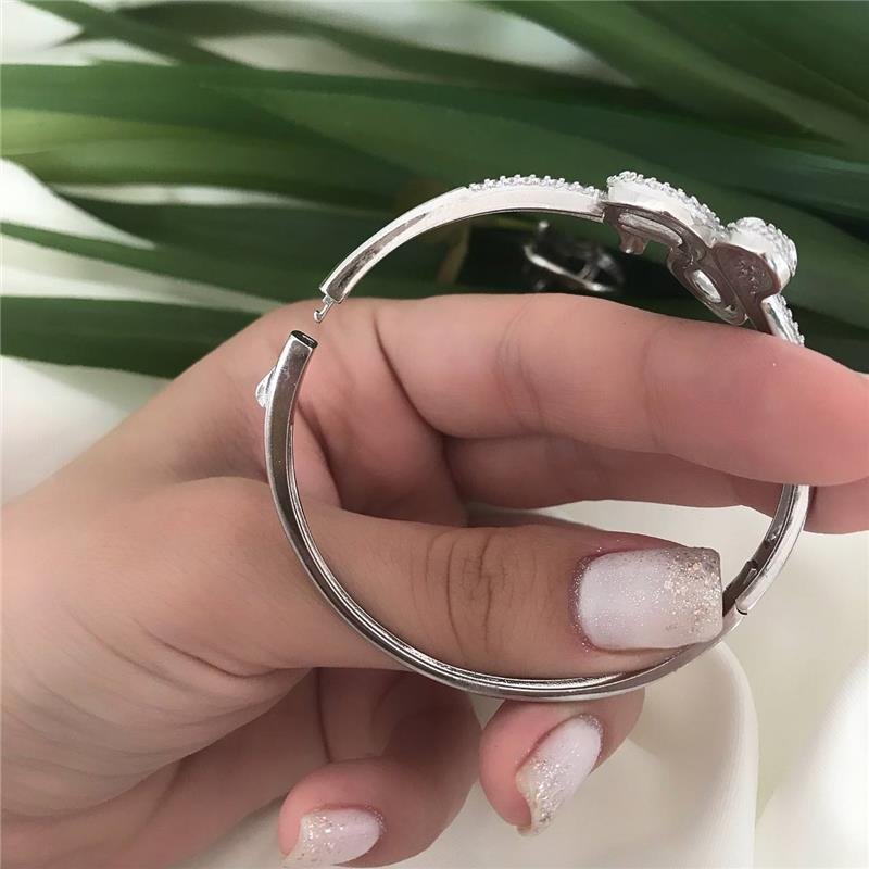 CONJUNTO PRATA 925 BRACELETE E ANEL COBRA