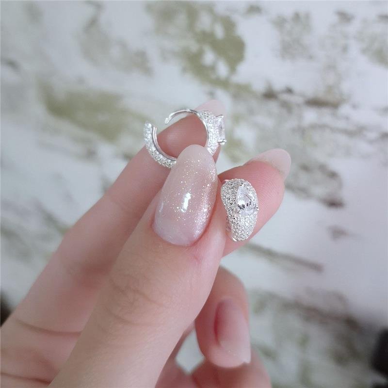 CONJUNTO PRATA 925 BRINCO E COLAR CRAVEJADO ZIRCONIA