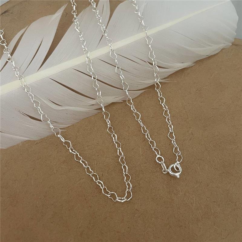 CORRENTE ELOS CORAÇÃO ABAULADO 70CM