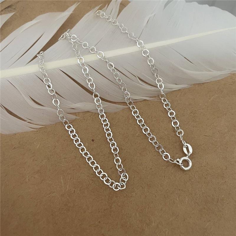 CORRENTE PRATA 925 ELOS REDONDO 40CM