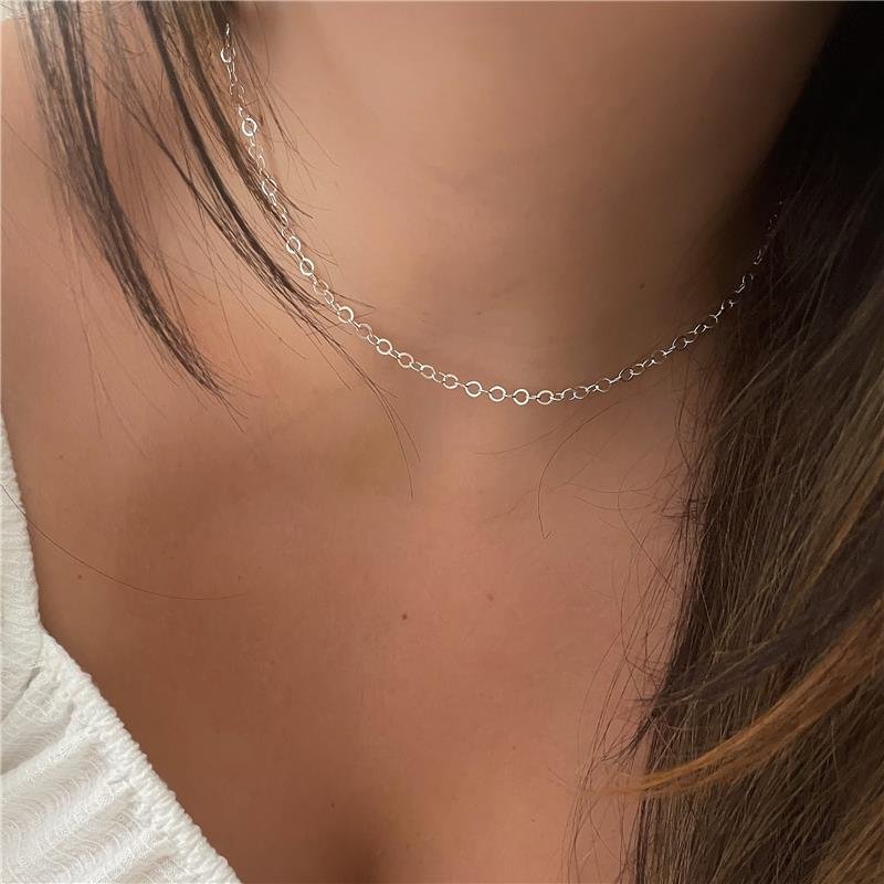 CORRENTE PRATA 925 ELOS REDONDO 40CM