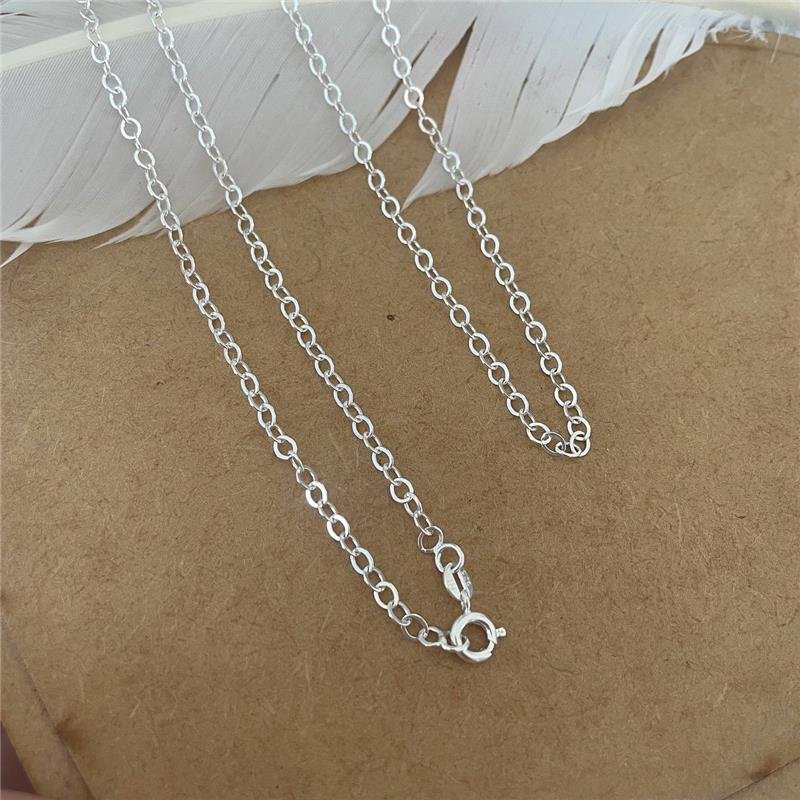 CORRENTE PRATA 925 ELOS REDONDOS 70 CM