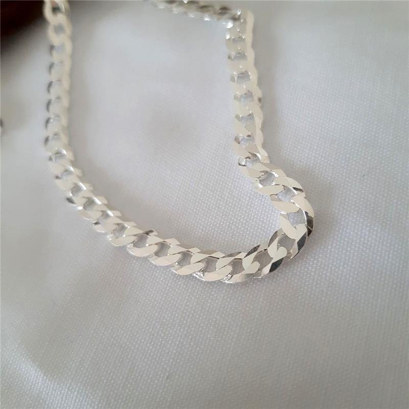 CORRENTE PRATA 925 MASCULINA ELOS GROUMETT 1X1 5MM