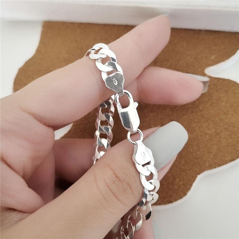 CORRENTE PRATA 925 MASCULINA ELOS GROUMETT 1X1 7 MM