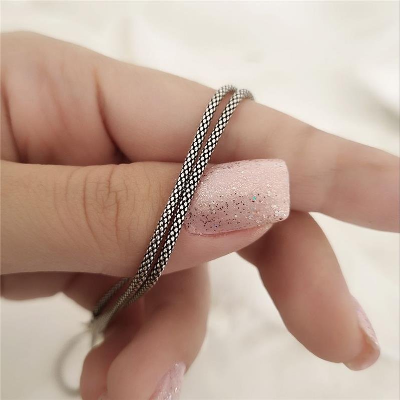 CORRENTE PRATA 925 PIPOCA 2MM 45CM