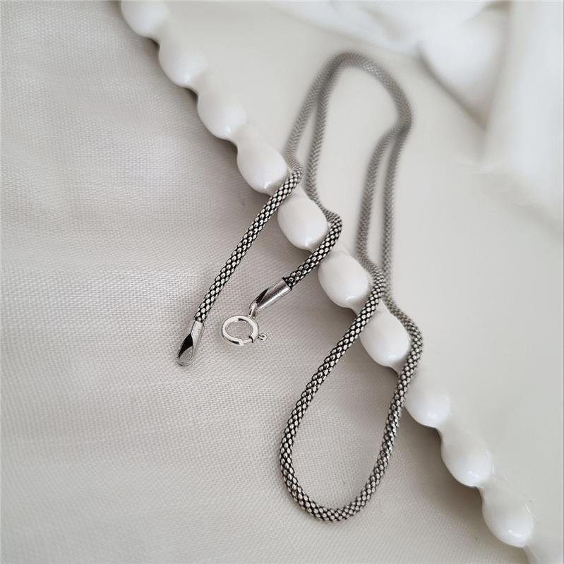 CORRENTE PRATA 925 PIPOCA 2MM 45CM