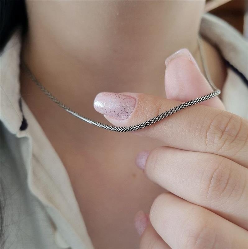 CORRENTE PRATA 925 PIPOCA 2MM 45CM