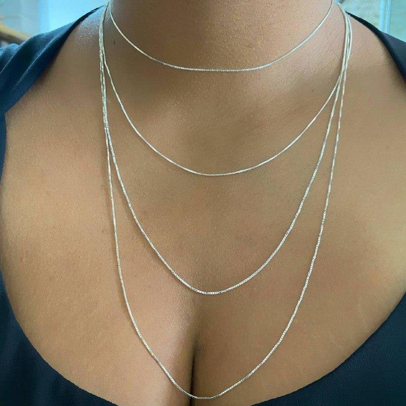 CORRENTE PRATA 925 VENEZIANA 50 CM