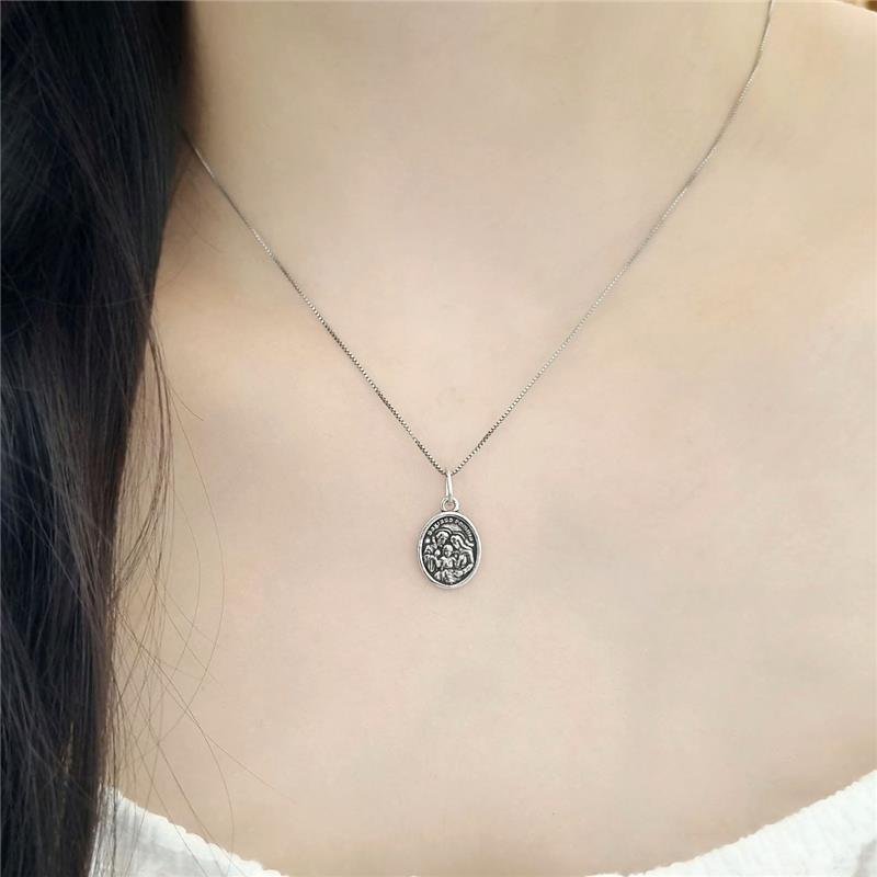 MEDALHA PRATA 925 SAGRADA FAMÍLIA TRÊS CORAÇÕES P