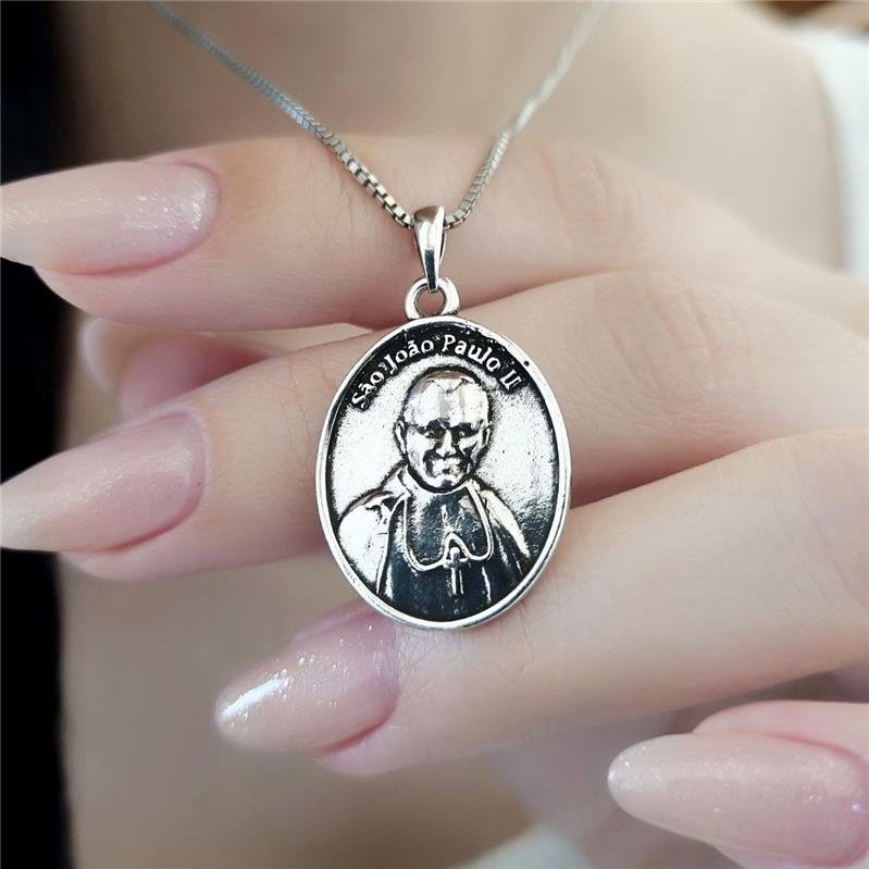 MEDALHA PRATA 925 SÃO JOÃO PAULO II G