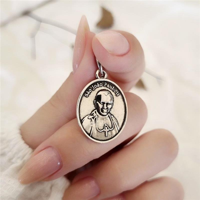 MEDALHA PRATA 925 SÃO JOÃO PAULO II G
