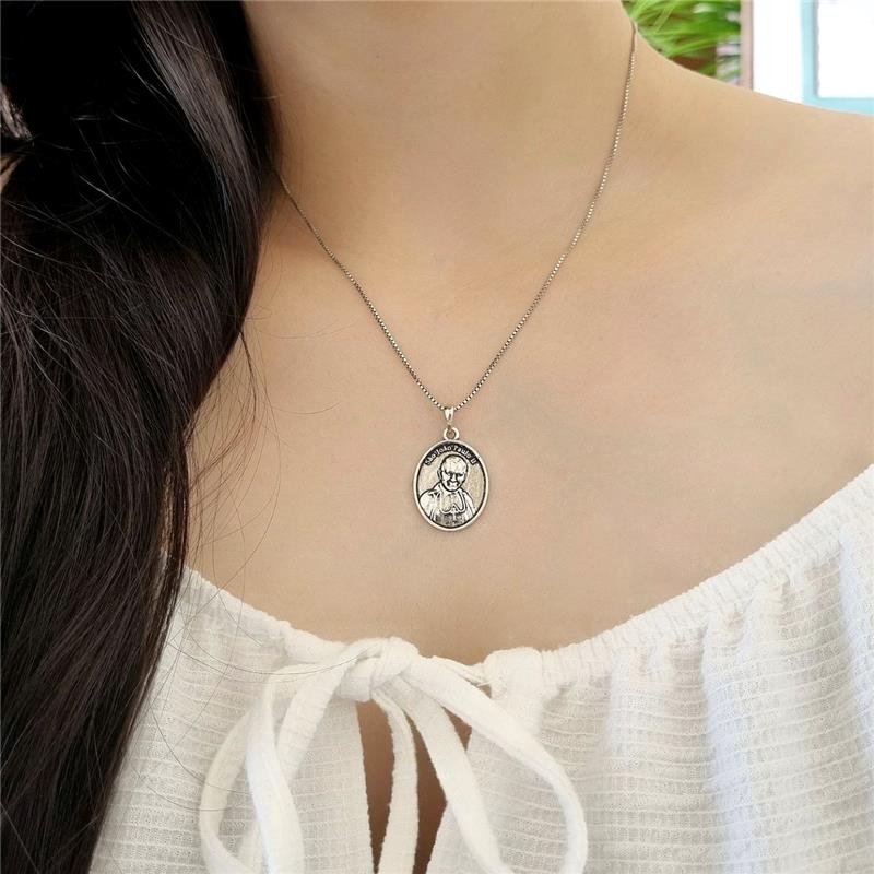 MEDALHA PRATA 925 SÃO JOÃO PAULO II G