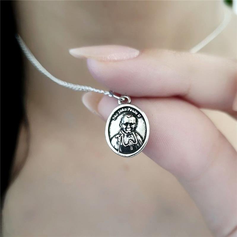 MEDALHA PRATA 925 SÃO JOÃO PAULO II P