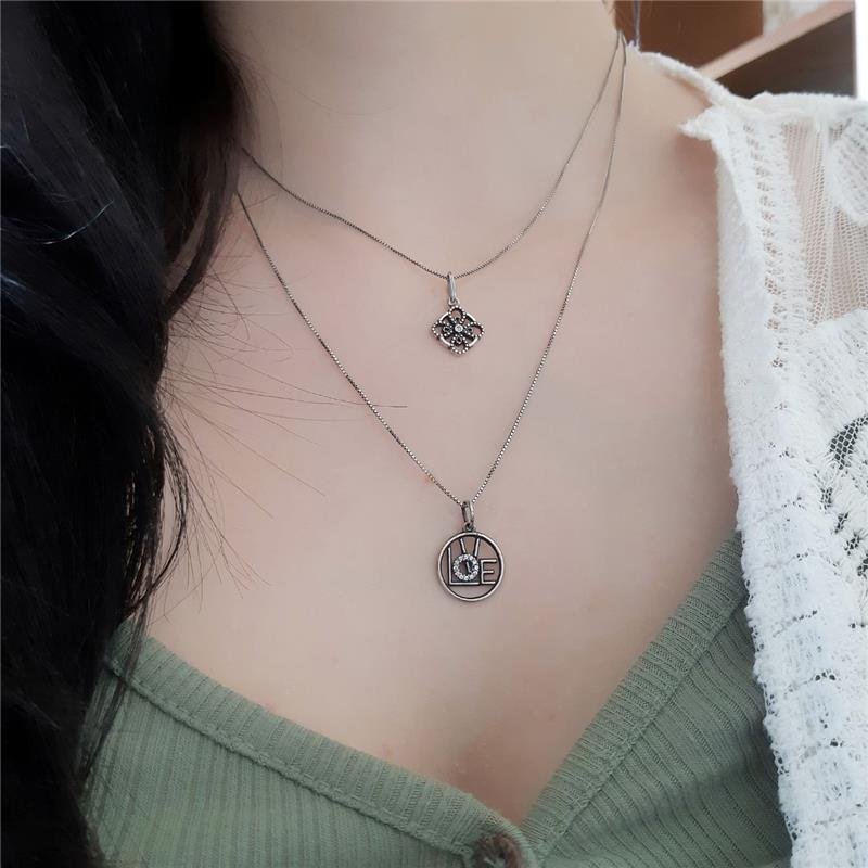 PINGENTE PRATA 925 CÍRCULO LOVE VAZADO COM ZIRCÔNIA