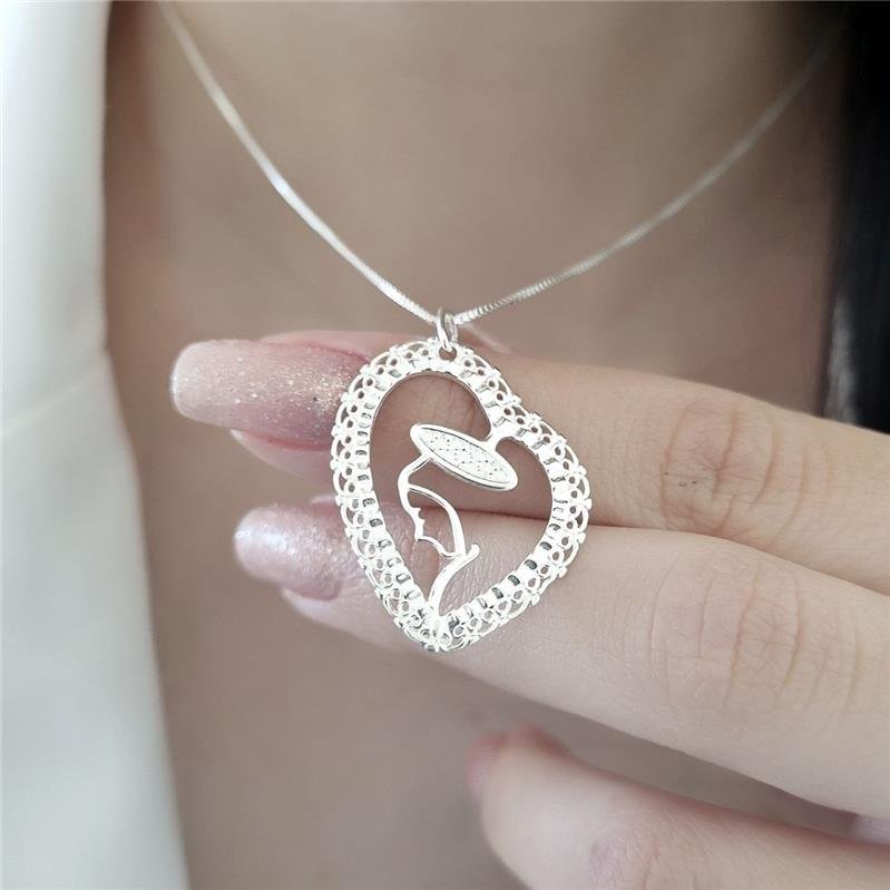 PINGENTE PRATA 925 FACE NOSSA SENHORA