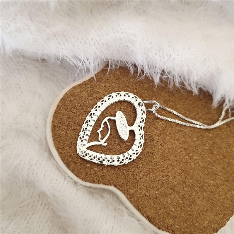 PINGENTE PRATA 925 FACE NOSSA SENHORA