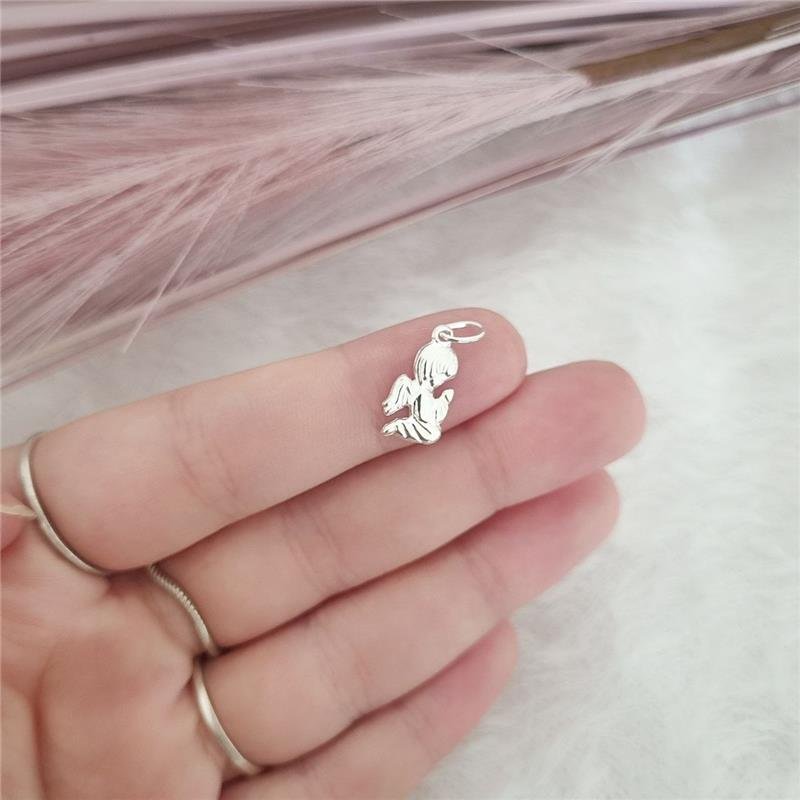 PINGENTE PRATA 925 ANJO REZANDO