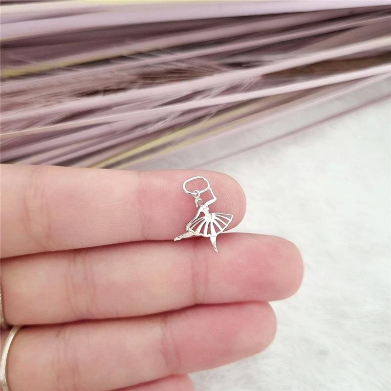PINGENTE PRATA 925 BAILARINA TRABALHADA