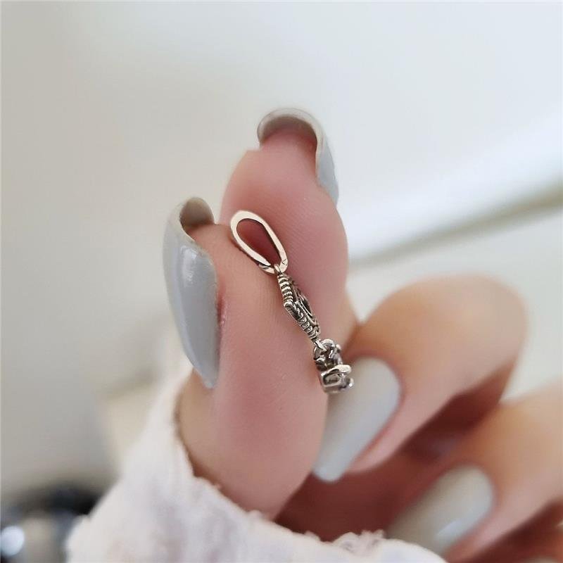 PINGENTE PRATA 925 BOCA PEDRA CORAÇÃO