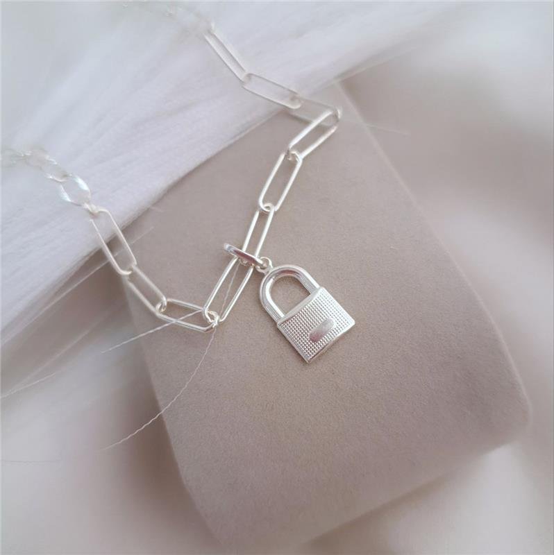 PINGENTE PRATA 925 CADEADO FECHADO CONSAGRAÇÃO