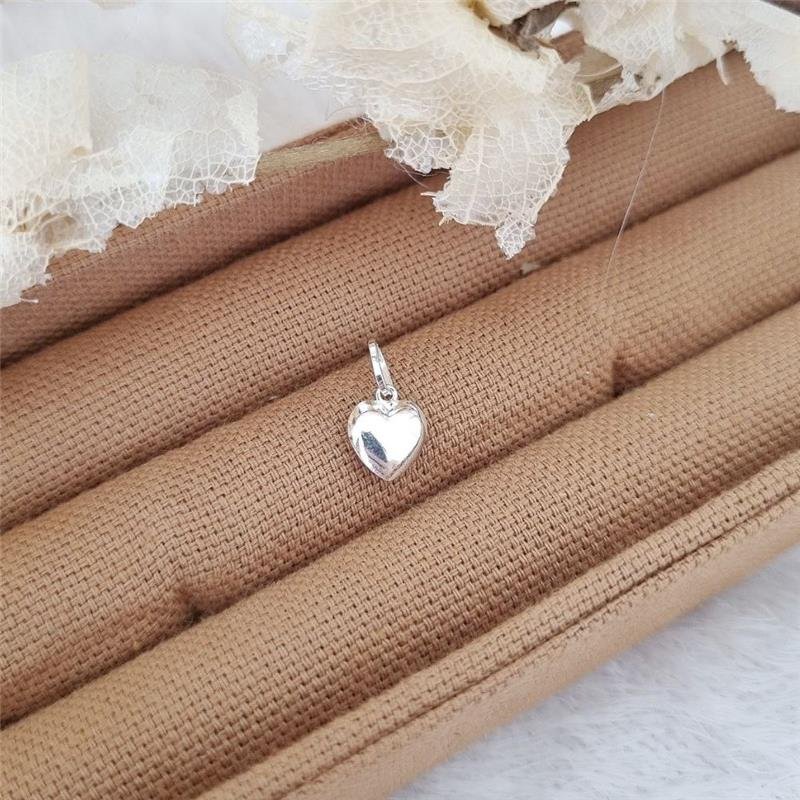PINGENTE PRATA 925 CORAÇÃO ABAULADO DOIS LADOS