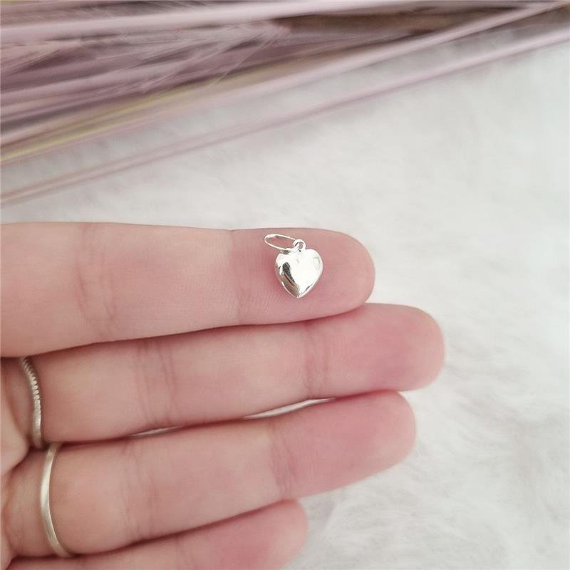 PINGENTE PRATA 925 CORAÇÃO ABAULADO DOIS LADOS