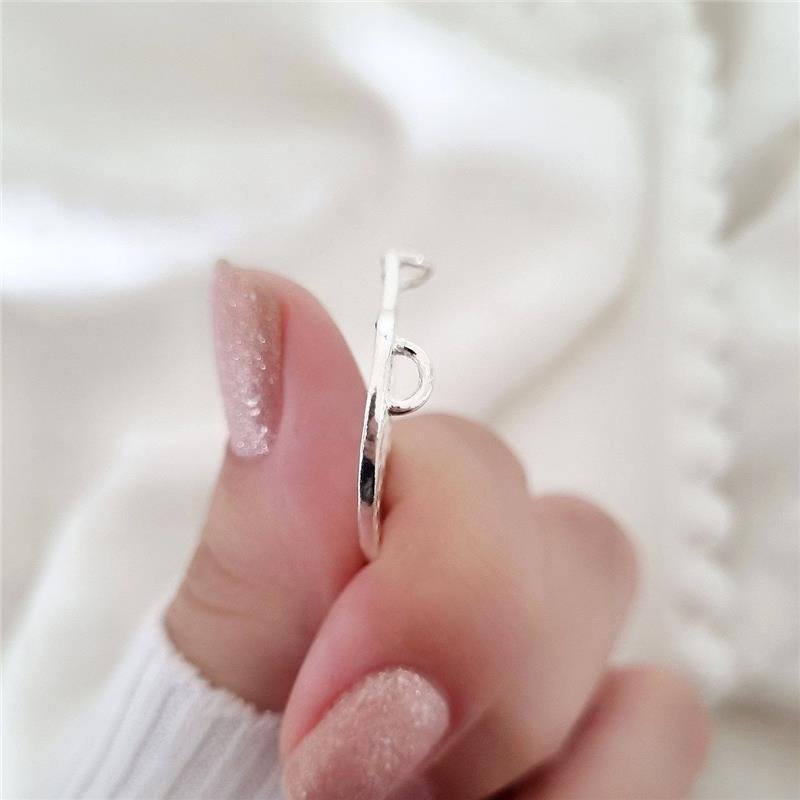 PINGENTE PRATA 925 CORAÇÃO ÁRVORE COM PEDRAS COLORIDAS