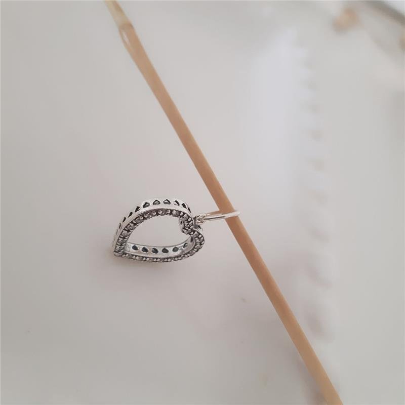 PINGENTE PRATA 925 CORAÇÃO COM PEDRA