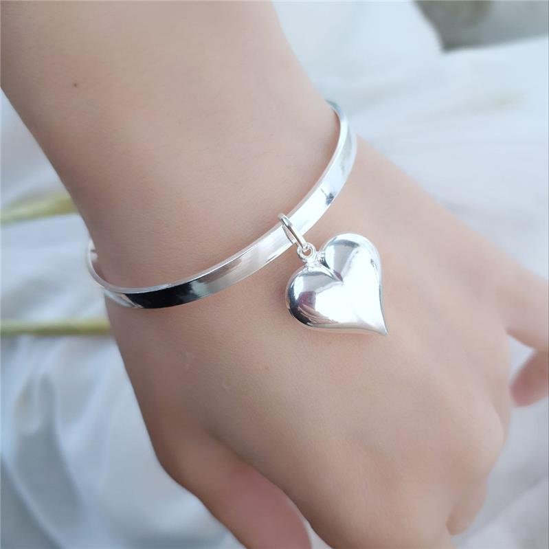 PINGENTE PRATA 925 CORAÇÃO LISO ABAULADO