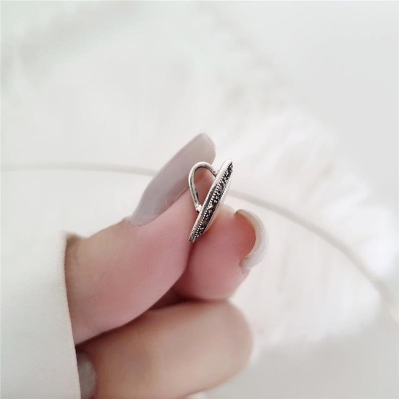 PINGENTE PRATA 925 CORAÇÃO MADRE PÉROLA