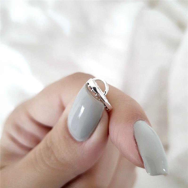 PINGENTE PRATA 925 CORAÇÃO PEDRAS COLORIDAS