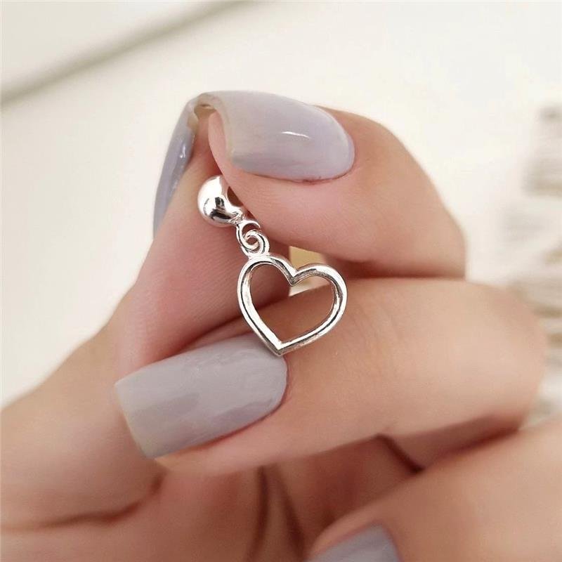 PINGENTE PRATA 925 CORAÇÃO VAZADO