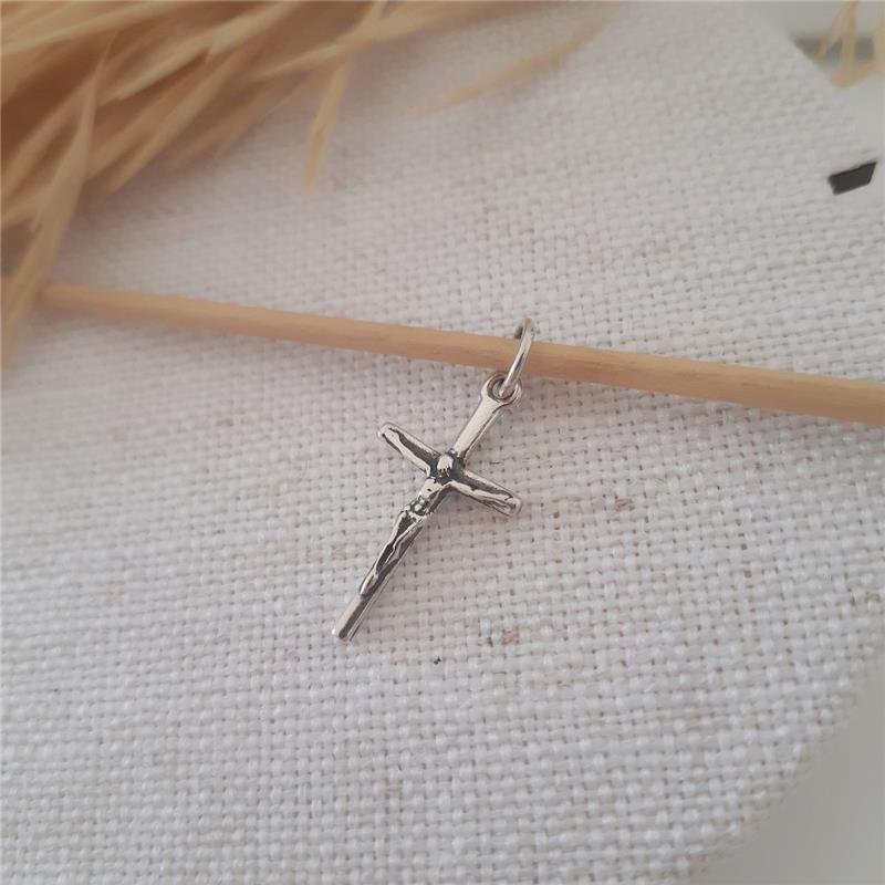 PINGENTE PRATA 925 CRUZ COM JESUS CRISTO RELIGIOSO