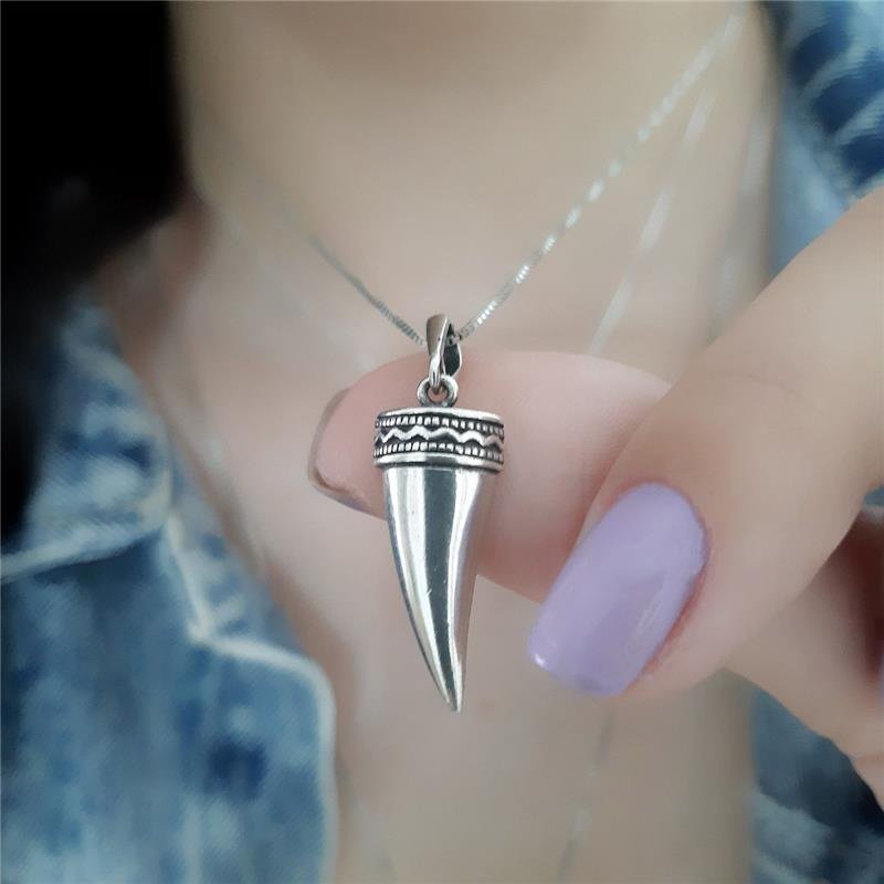 PINGENTE PRATA 925 DENTE ANIMAL