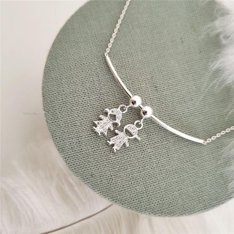 PINGENTE PRATA 925 FILHA MENINA CRAVEJADO