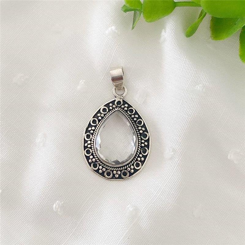 PINGENTE PRATA 925 GOTA COM ZIRCÔNIA GRANDE