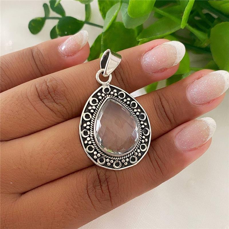 PINGENTE PRATA 925 GOTA COM ZIRCÔNIA GRANDE