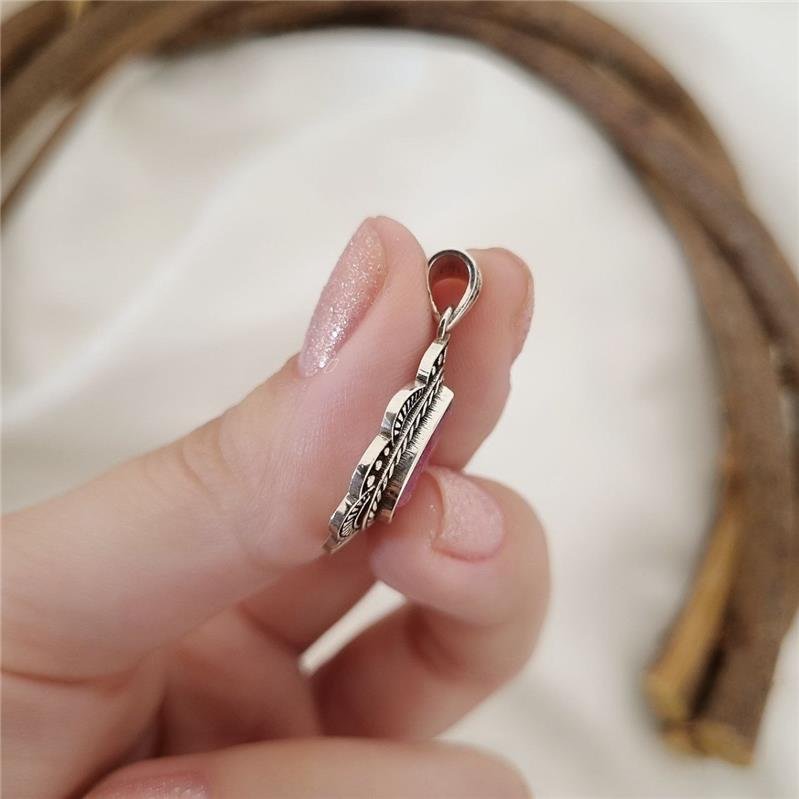 PINGENTE PRATA 925 GOTA DE PEDRA NATURAL