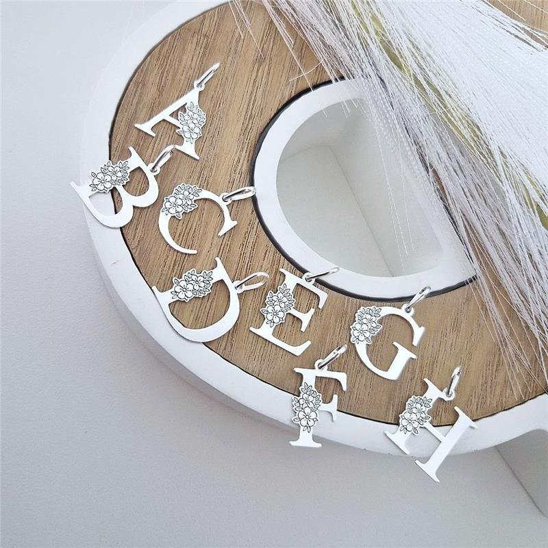 PINGENTE PRATA 925 LETRAS ALFABETO