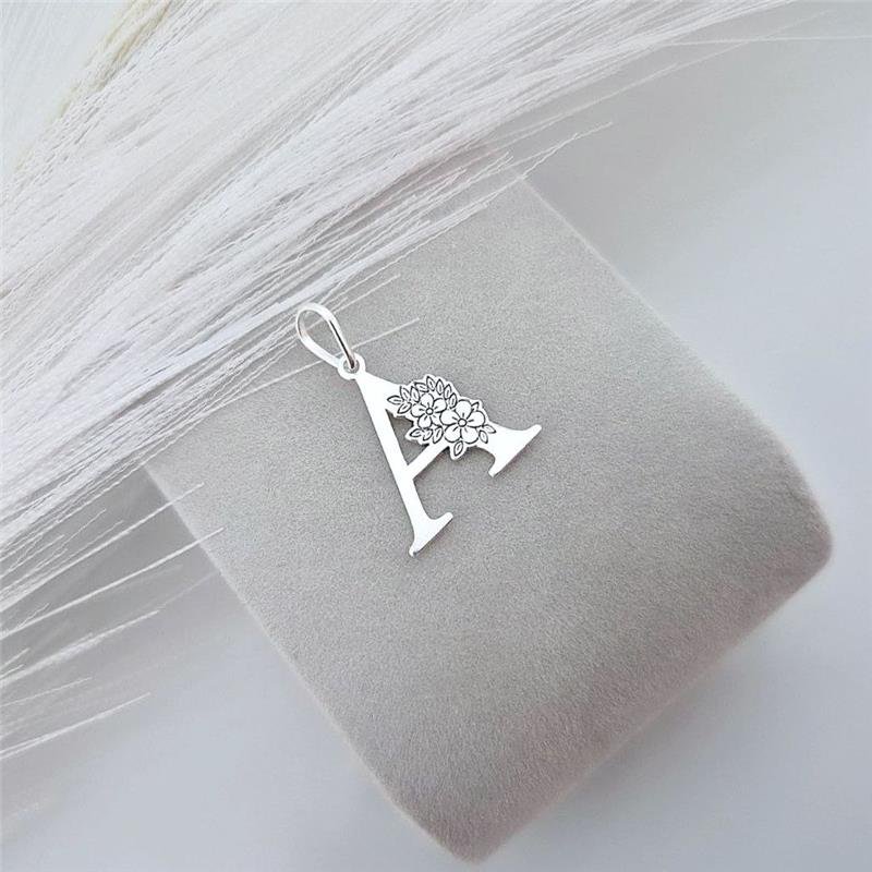 PINGENTE PRATA 925 LETRAS ALFABETO
