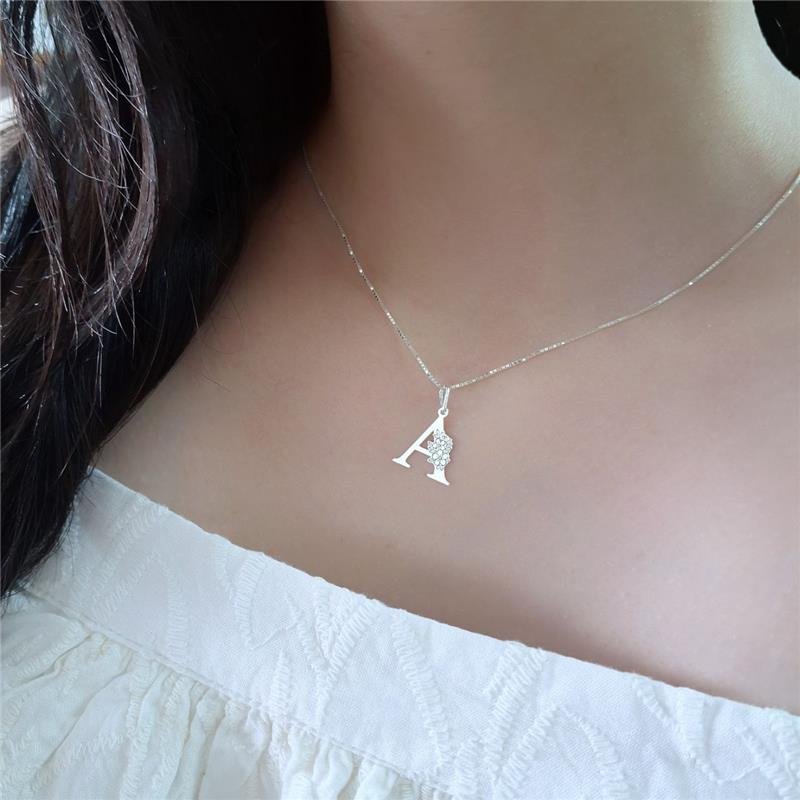 PINGENTE PRATA 925 LETRAS ALFABETO