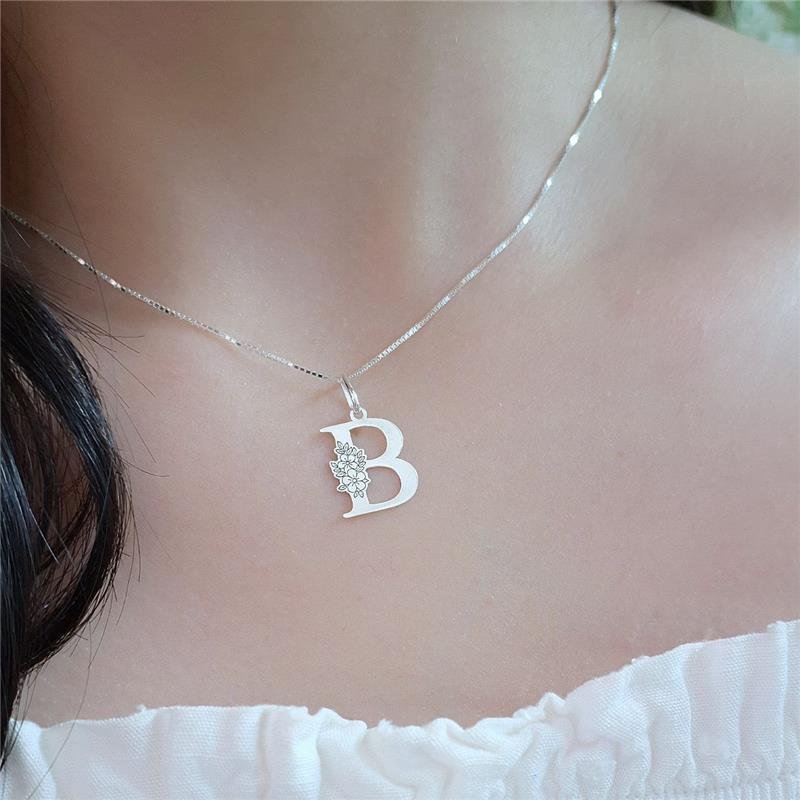 PINGENTE PRATA 925 LETRAS ALFABETO