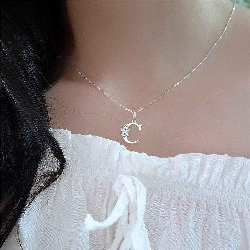 PINGENTE PRATA 925 LETRAS ALFABETO