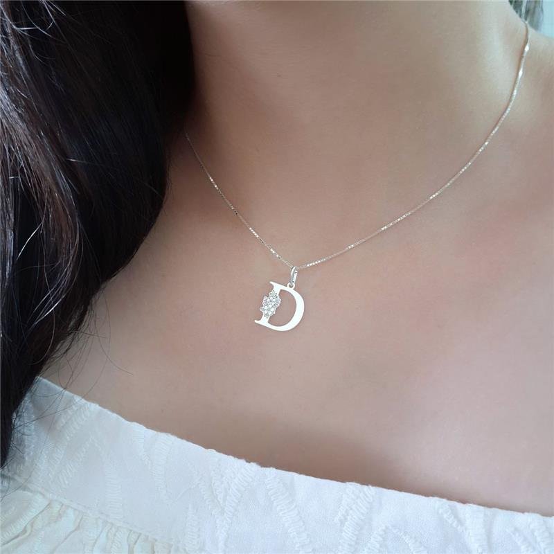 PINGENTE PRATA 925 LETRAS ALFABETO