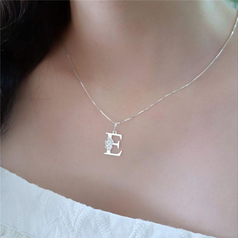 PINGENTE PRATA 925 LETRAS ALFABETO