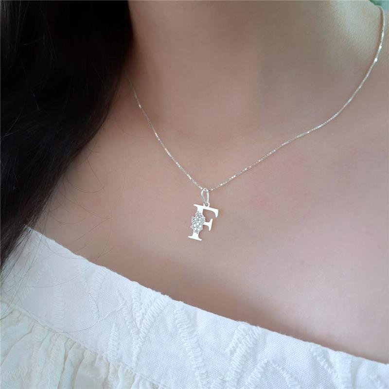 PINGENTE PRATA 925 LETRAS ALFABETO